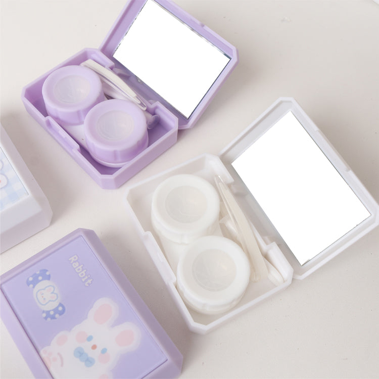 Kit de estuche para lentes de contacto Purple Bunny