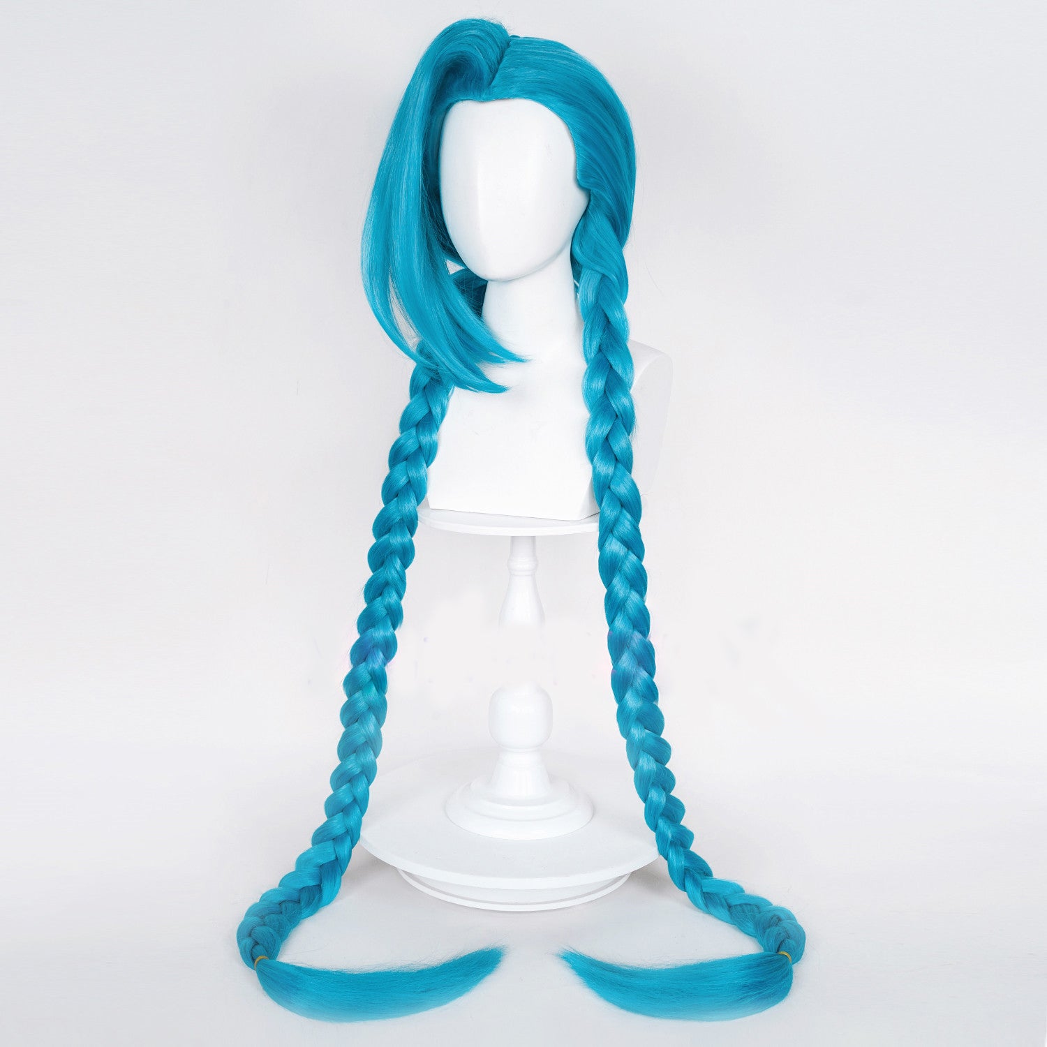 League of Legends - Peluca de pelo premium para cosplay Jinx de 120 cm 