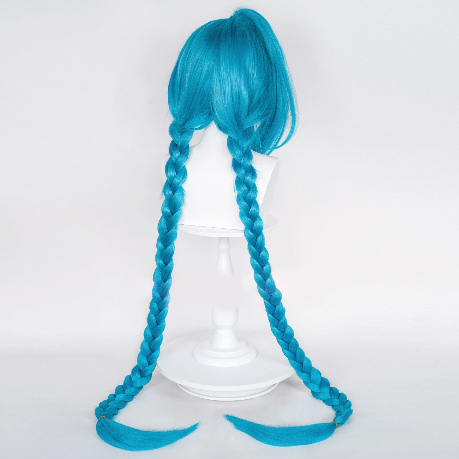 League of Legends - Peluca de pelo premium para cosplay Jinx de 120 cm 