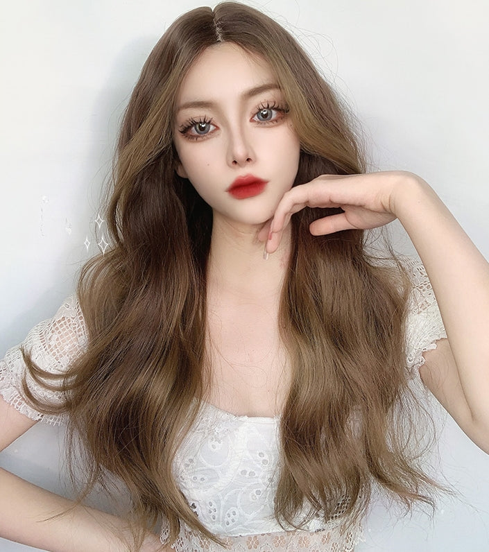 [Lace Front] Olivia (65cm Gradient Brown Ombre Wavy Wig) - Natural Wig