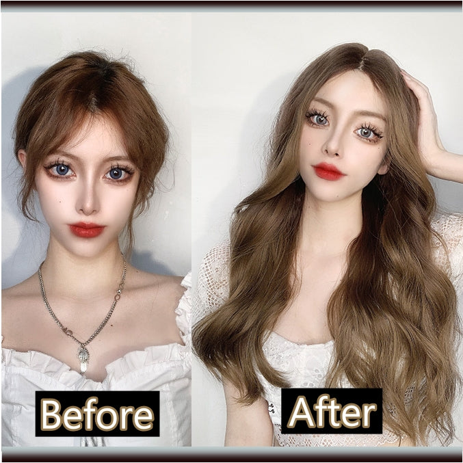 [Lace Front] Olivia (65cm Gradient Brown Ombre Wavy Wig) - Natural Wig