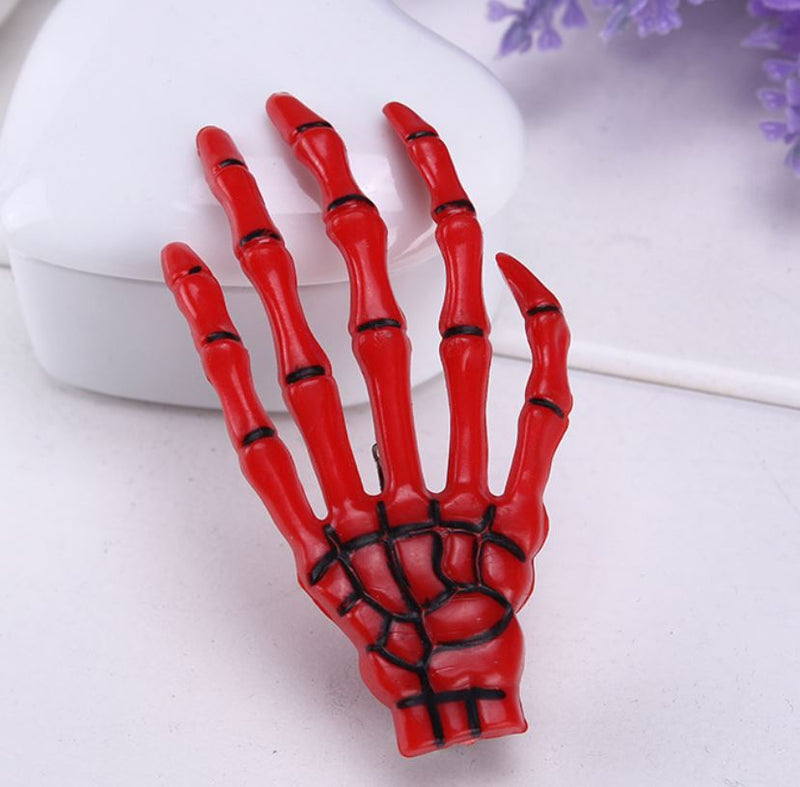 Harajuku Skeleton Hand Hair Clips (1 Piece) - Ohmykitty Online Store