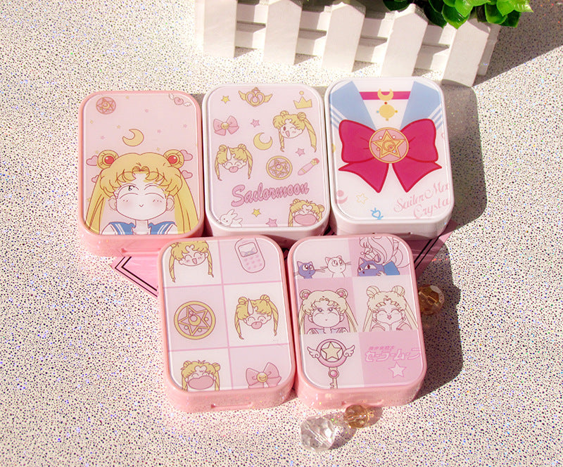 Adorable kit de estuche para lentes de contacto Sailor Moon (x2 estuches para lentes)