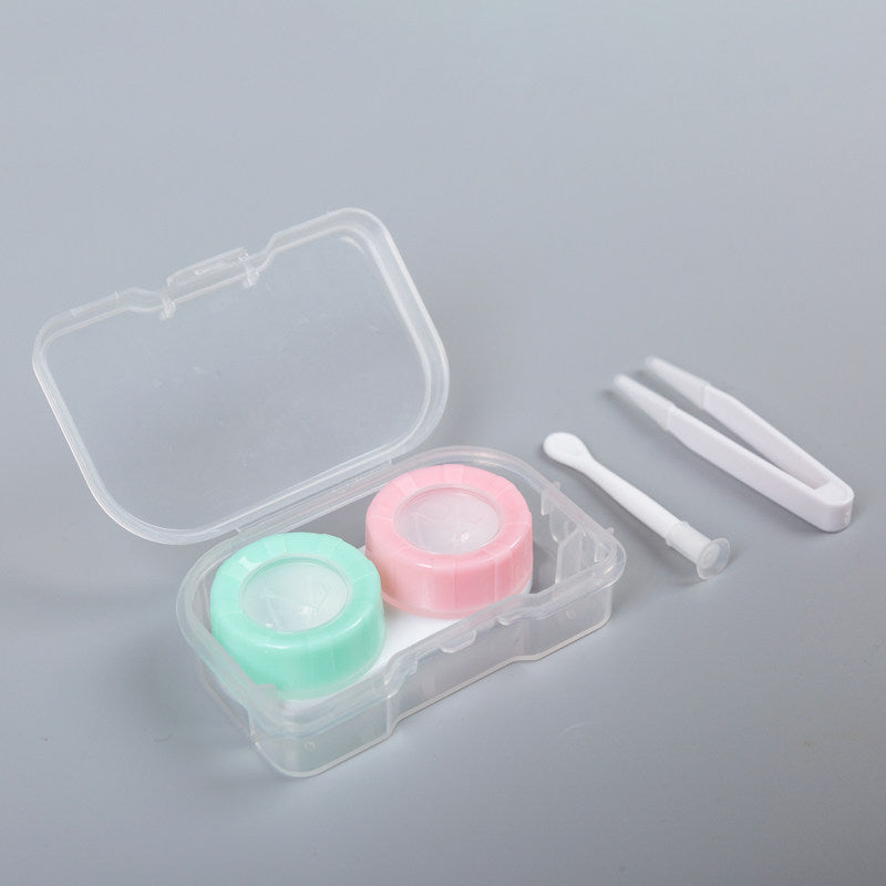 Simple Pastel Duo Color Lens Case Kit - Ohmykitty Online Store
