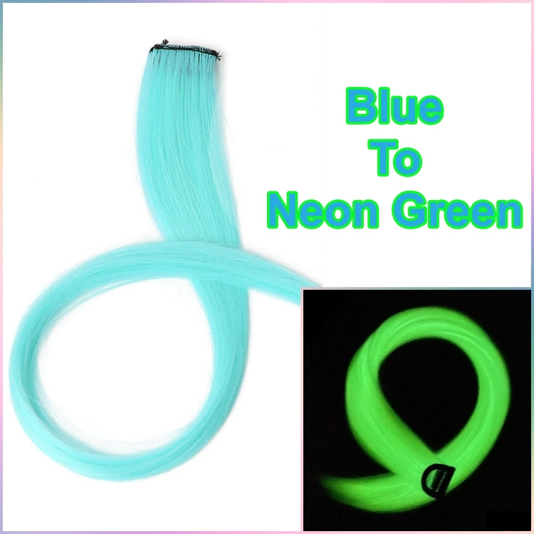 Glow in the Dark Color Clip-On Hair Strand (7 colors available)