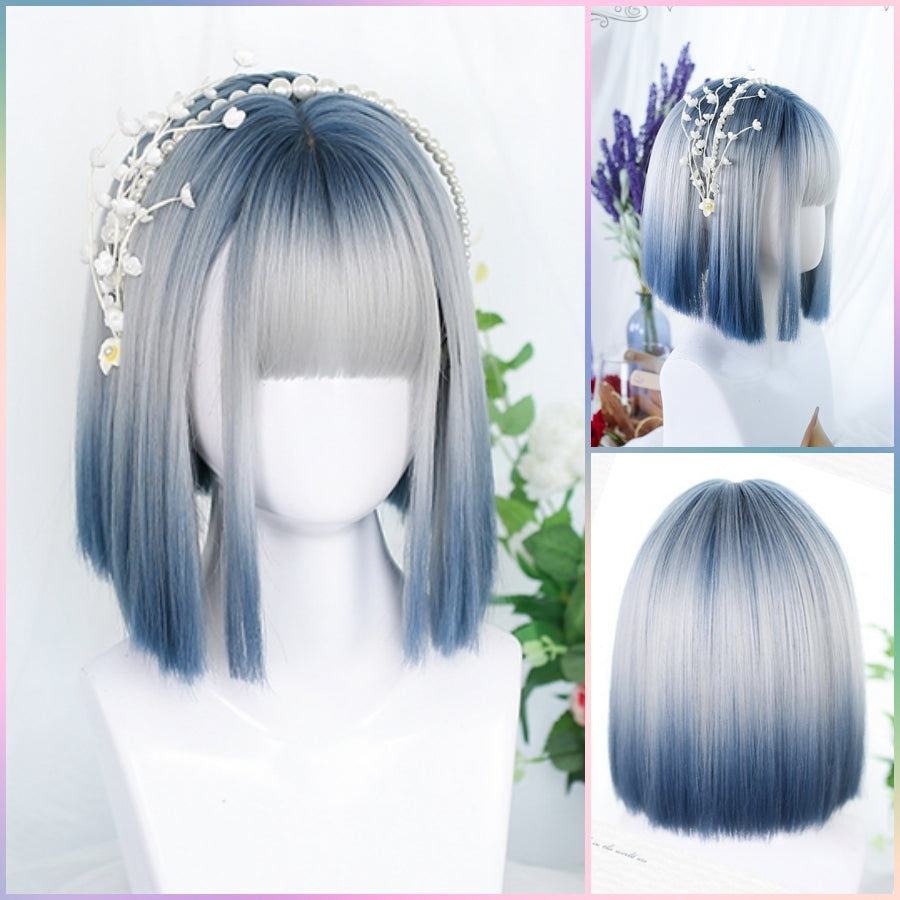 Becky (Blue Silve Ombre) - Lolita Wig