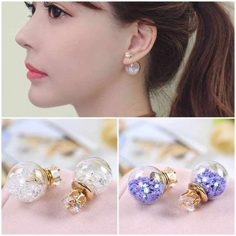 Crystal Magical Ball Stud Earrings - Ohmykitty Online Store