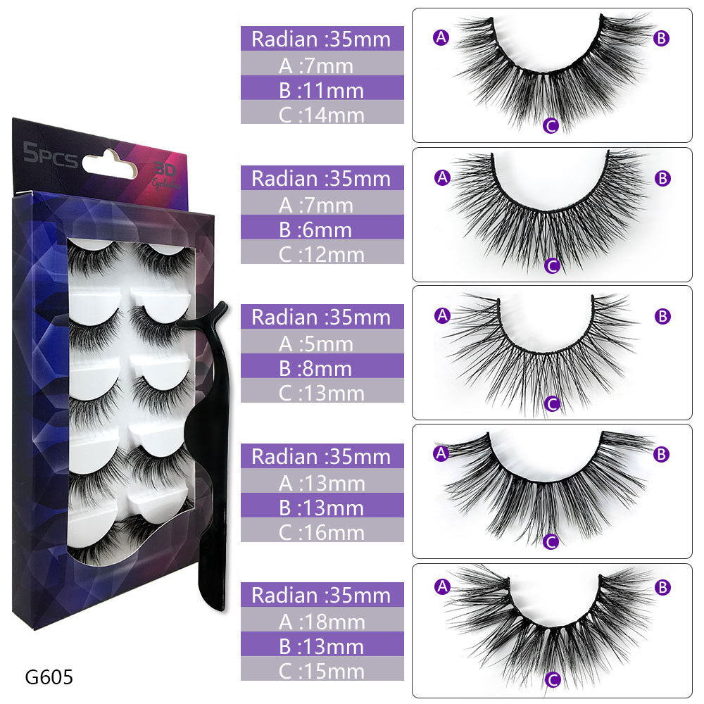 5 different High Volume Premium Quality Lashes (Includes Eyelash Applicator)