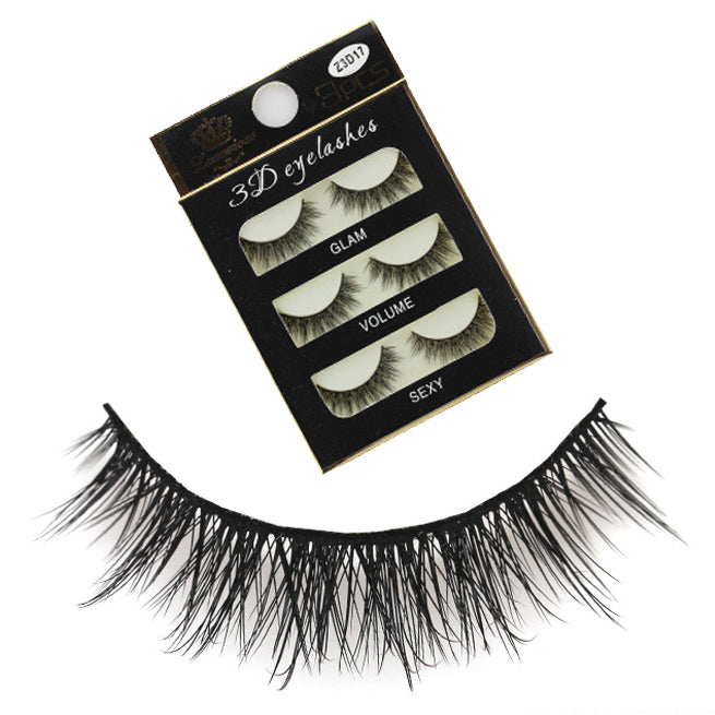 3D Volumizing Top Eyelashes (3 pairs) Type A - Ohmykitty Online Store