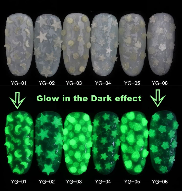 Glow in the Dark Nails Sequins - Ohmykitty Online Store