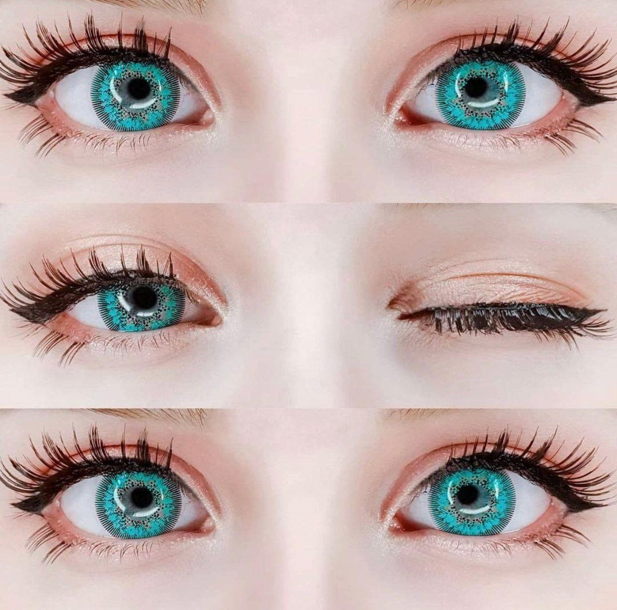 Kazzue Snow Elf Teal Turquoise Cosplay Cosmetic Contacts