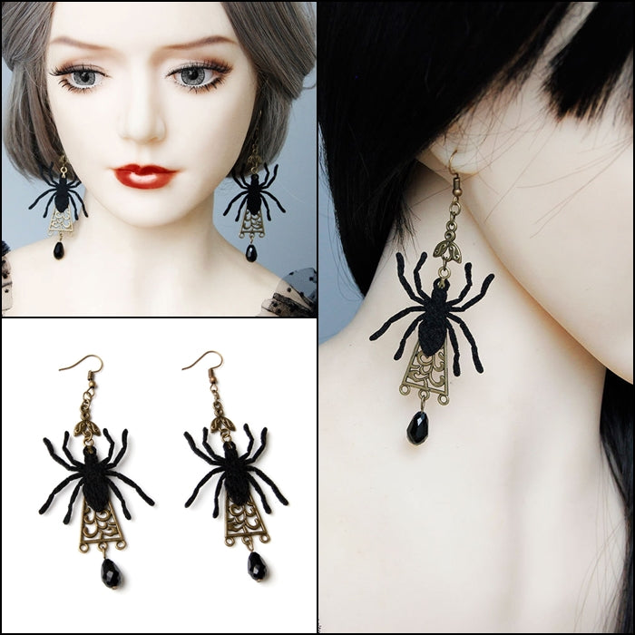 Halloween Spider Dangle Earrings