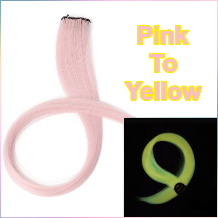 Glow in the Dark Color Clip-On Hair Strand (7 colors available)